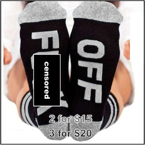 Accessories - Rude Socks - Black & Gray